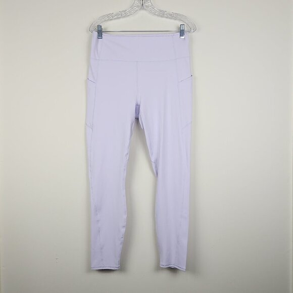 Fabletics Pureluxe The Oasis Size XL (12-14) High Waist Lilac Leggings Pockets - Picture 1 of 8